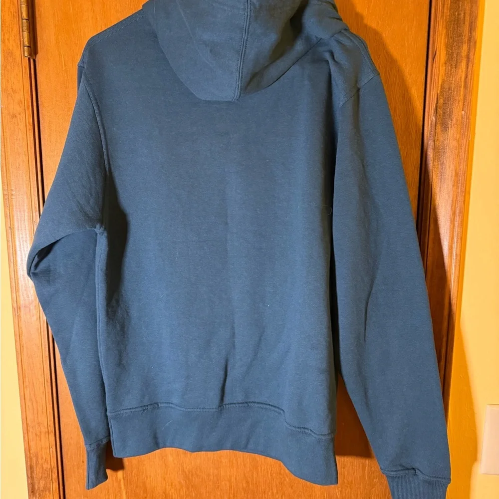 Champion Men's Teal Hoodie with Gold Logo - Picture 6 of 8